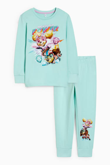 Bambine - PAW Patrol - pigiama - 2 pezzi - verde menta