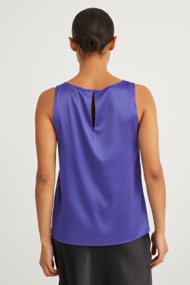 Femmes - Haut en satin - violet