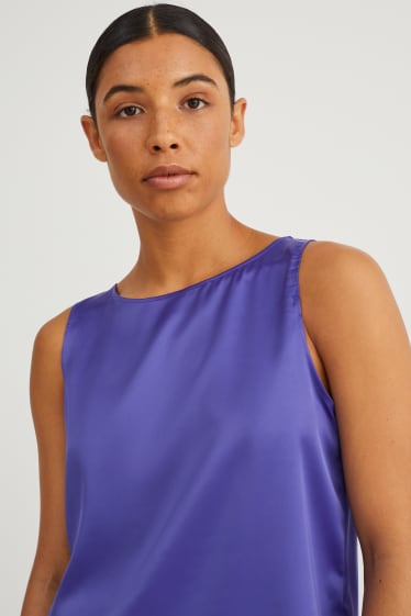 Women - Satin top - purple