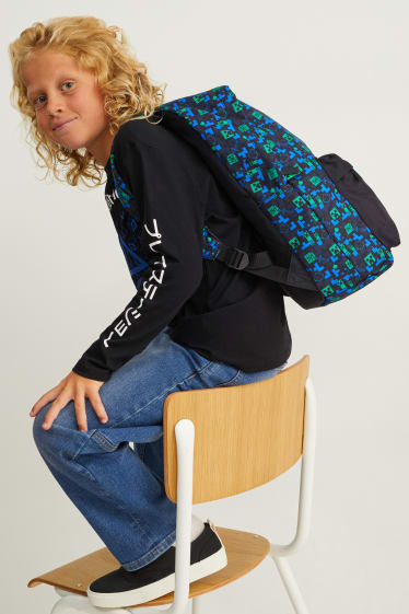 Kinder Jungen - Minecraft - Rucksack - schwarz