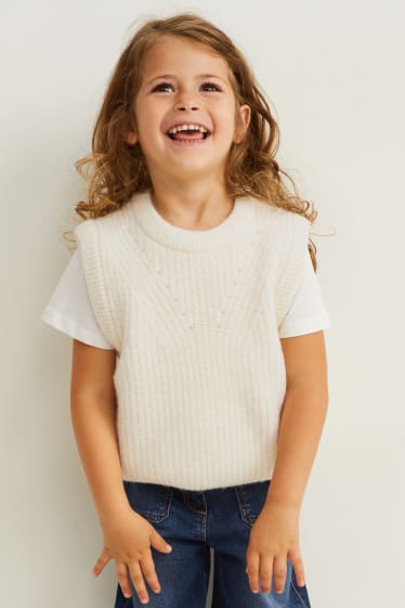 Bambini - Gilet in maglia - bianco