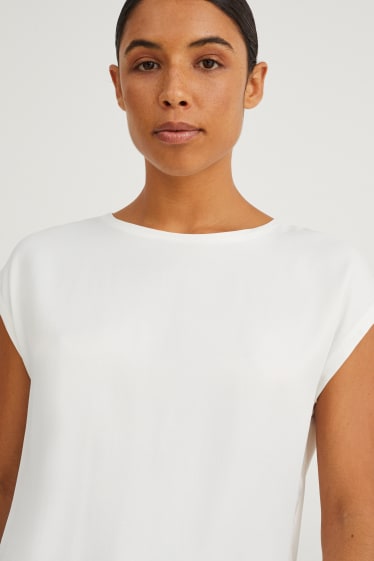 Damen - T-Shirt - cremeweiß