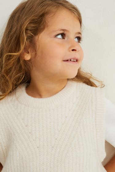 Bambini - Gilet in maglia - bianco