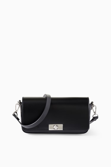 Women - Shoulder bag - faux leather - black