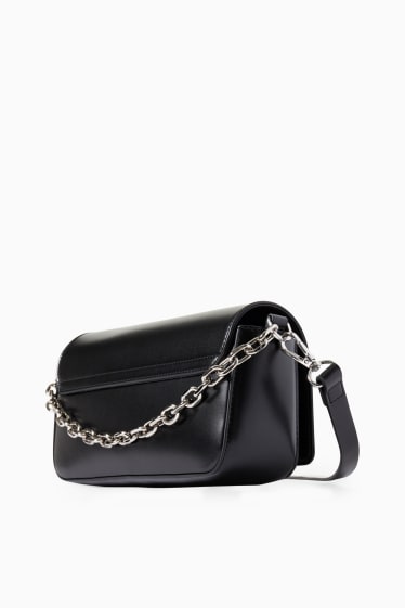 Women - Shoulder bag - faux leather - black