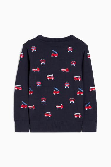 Kinderen: jongens - Trui - met patroon - donkerblauw