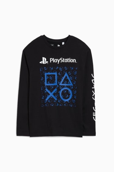 Enfants garçons - PlayStation - haut à manches longues - noir
