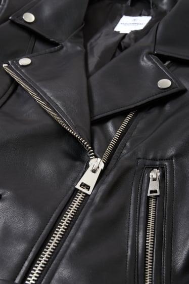 Femei - CLOCKHOUSE - jachetă de motociclist - imitație de piele - negru