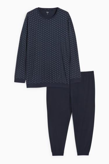 Uomo - Pigiama - blu scuro