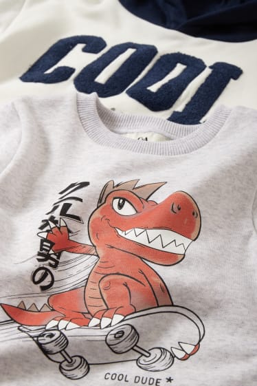 Enfants garçons - Lot de 2 - sweat à capuche et sweat - blanc crème