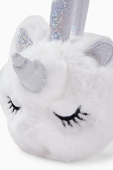 Children - Unicorn - earmuffs - white