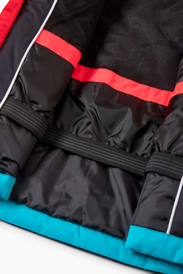 Enfants filles - Veste de ski à capuche - imperméable - rose fluo