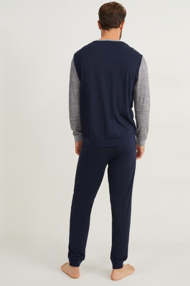 Herren - Pyjama - dunkelblau