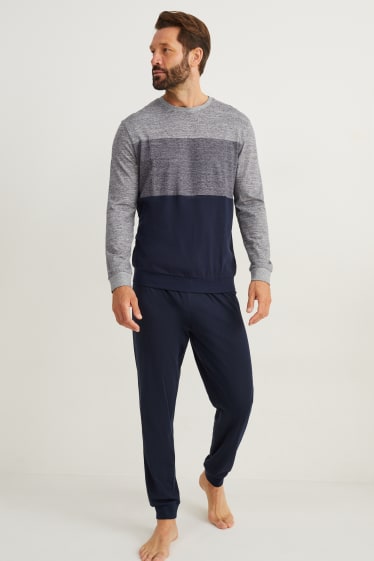 Herren - Pyjama - dunkelblau