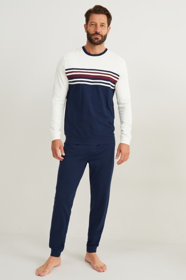 Heren - Pyjama - donkerblauw