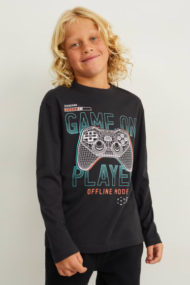Children Boys - Long sleeve top - black