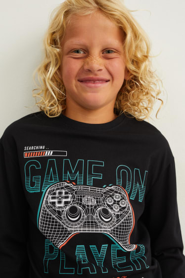 Children Boys - Long sleeve top - black