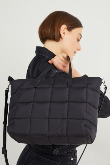 Dámské - Kabelka shopper - černá