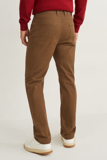 Uomo - Pantaloni - regular fit - marrone