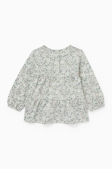 Bébés filles - Haut à manches longues pour bébé - à fleurs - gris