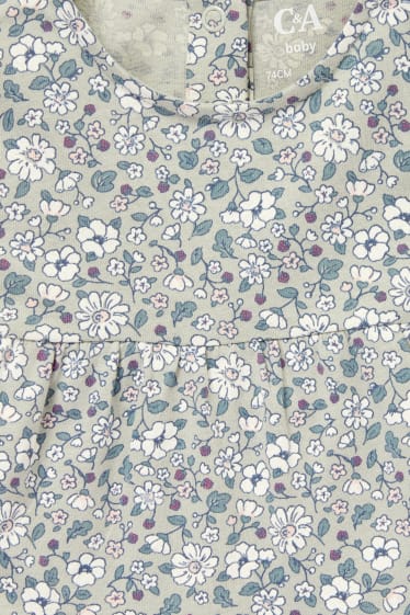 Bébés filles - Haut à manches longues pour bébé - à fleurs - gris