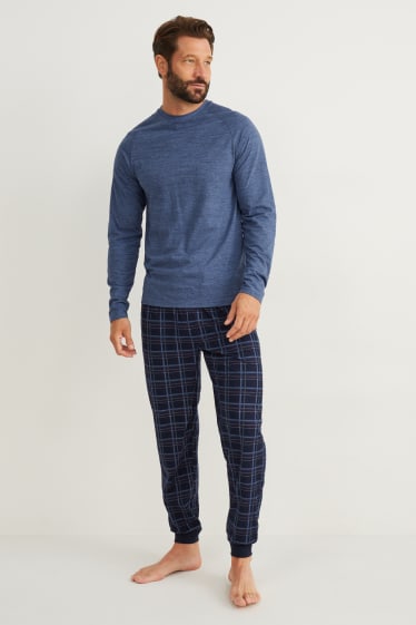 Heren - Pyjama - donkerblauw