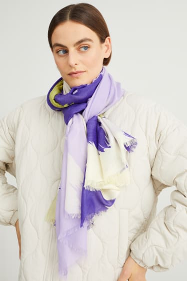 Femei - Șal - cu model - multicolor