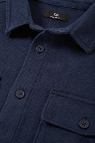 Men - Shirt jacket - dark blue