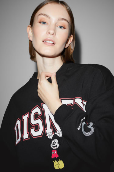 Damen - CLOCKHOUSE - Oversized-Sweatshirt - Micky Maus - schwarz