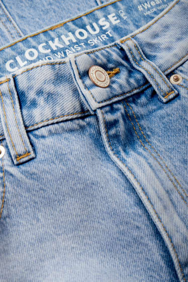 Femmes - CLOCKHOUSE - jupe en jean - jean bleu clair
