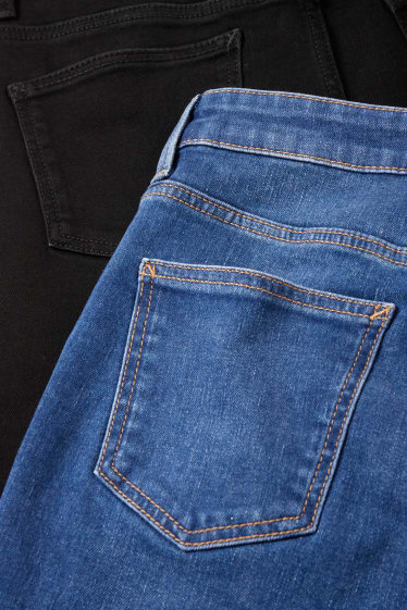 Dětské - Rozšířené velikosti - multipack 2 ks - skinny jeans - LYCRA® - džíny - modré