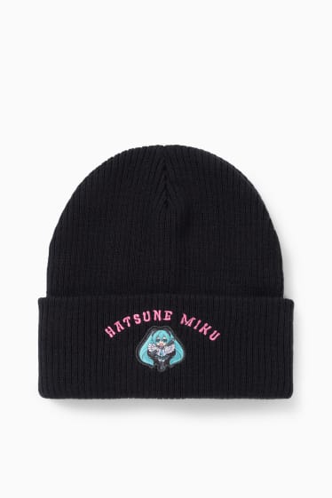 Enfants filles - Hatsune Miku - bonnet - noir