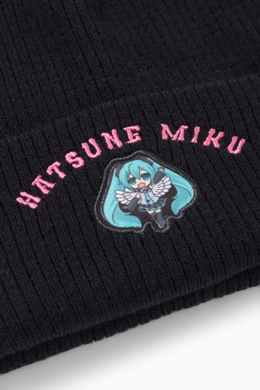Enfants filles - Hatsune Miku - bonnet - noir