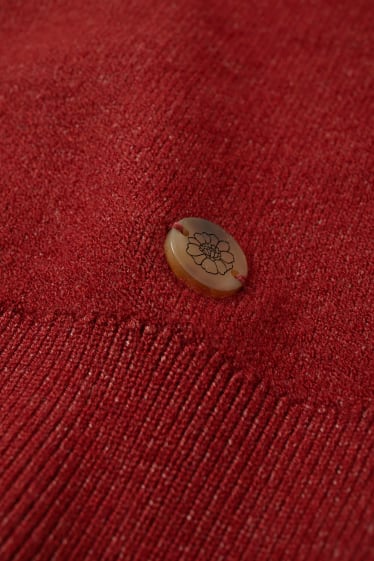 Bambine - Vestito in maglia - rosso scuro