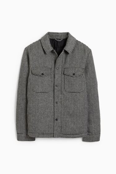 Herren - Jacke - kariert - schwarz / weiss