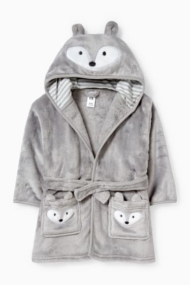 Bébés garçons - Peignoir à capuche pour bébé - gris
