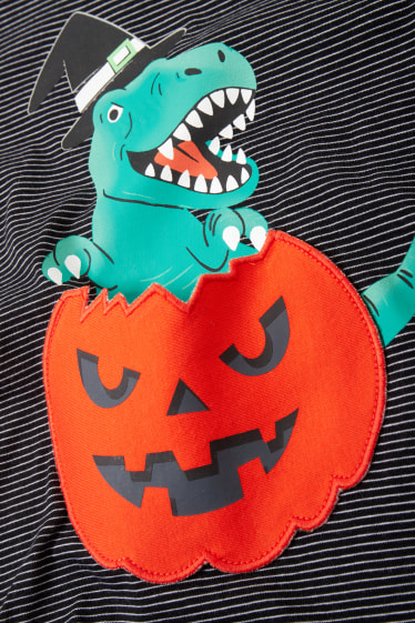 Enfants garçons - Dino - haut manches longues - à rayures - gris foncé