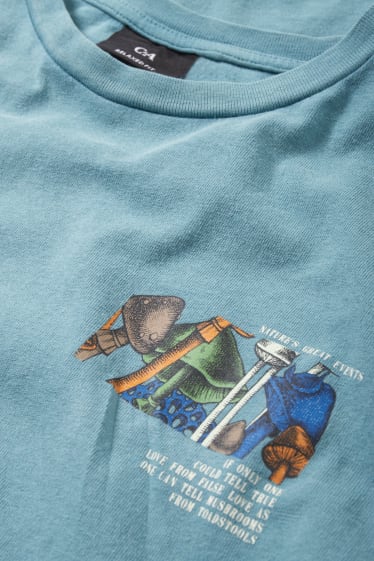 Men - T-shirt - dark turquoise