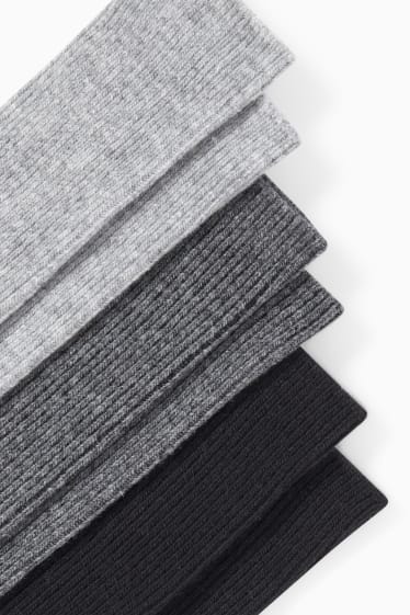 Femmes - Lot de 3 paires - chaussettes - gris chiné
