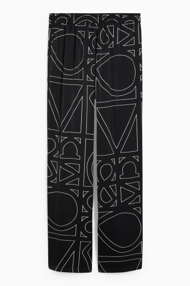 Dona - Pantalons de pijama de setí - negre