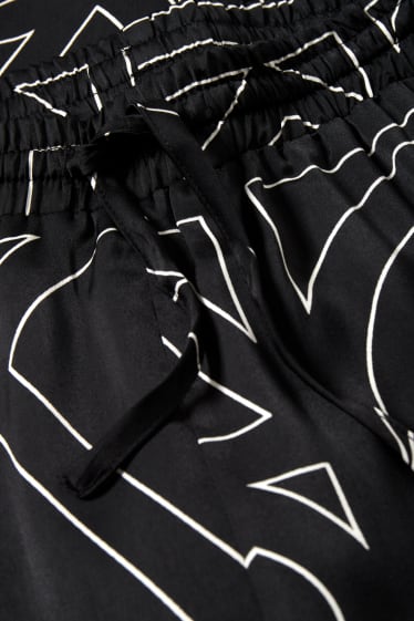 Dona - Pantalons de pijama de setí - negre