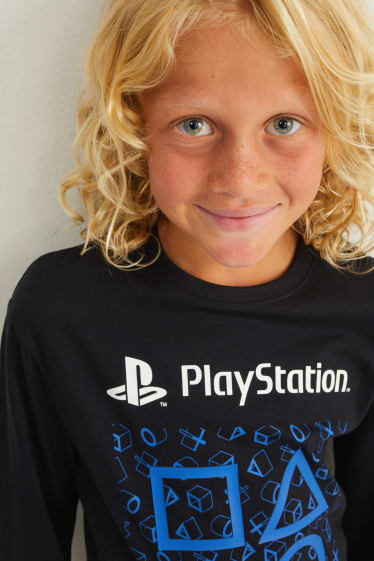 Enfants garçons - PlayStation - haut à manches longues - noir