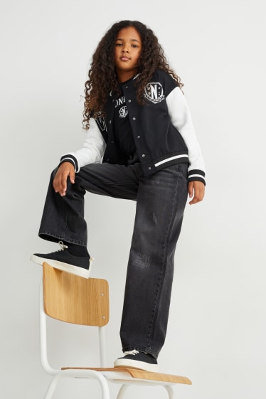 Enfants filles - Wide leg jean - jean gris foncé