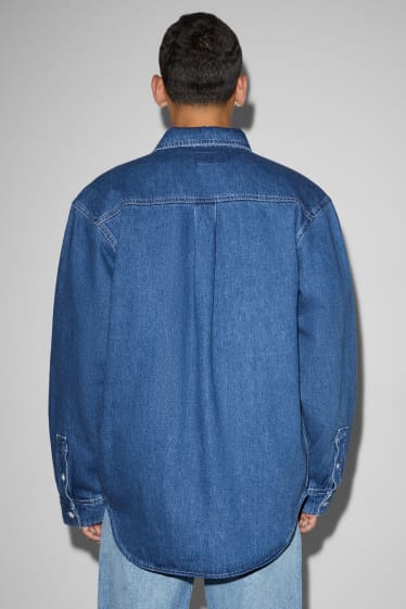 Bărbați - Jachetă tip cămașă de blugi - denim-albastru