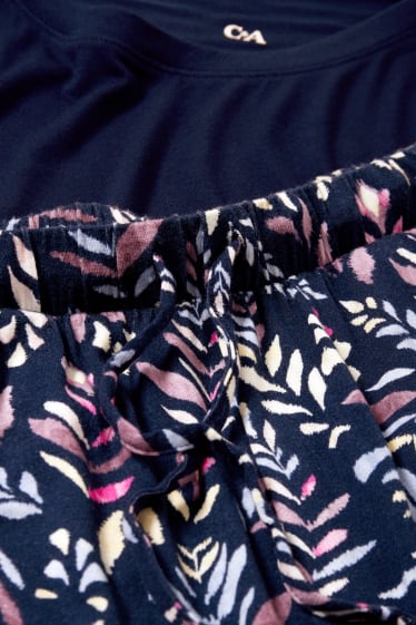Dona - Pijama de viscosa - blau fosc