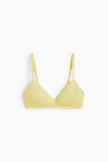 Women - Non-wired bra - light yellow