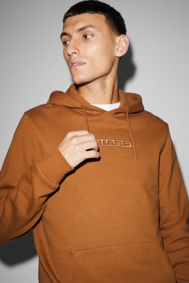 Heren - Hoodie - bruin