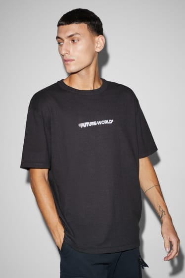 Herren - Oversized-T-Shirt - dunkelgrau