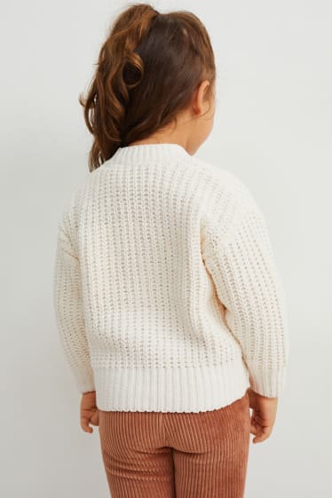 Kinder Mädchen - Strickjacke - weiss