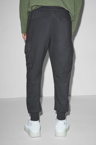 Uomo - Pantaloni sportivi cargo - grigio scuro